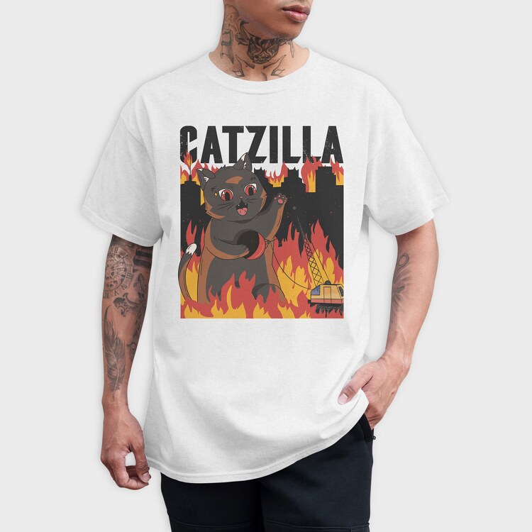 Catzilla, Tricou Barbati (Unisex)