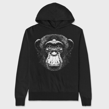 Monochrome Monkey Face, Hanorac Oversize Barbati (Unisex)