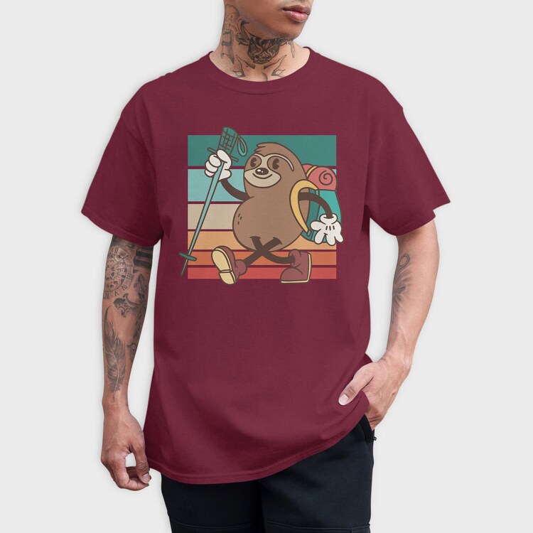 Sloth Hiker, Tricou Barbati (Unisex)