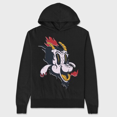 Satan Cartoon, Hanorac Oversize Barbati (Unisex)