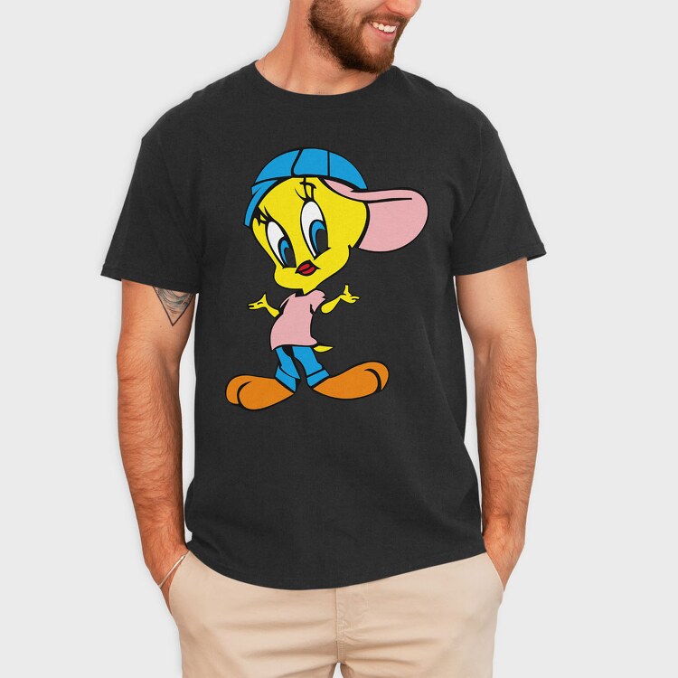 Cartoon Retro Tweety 4, Tricou Barbati (Unisex)