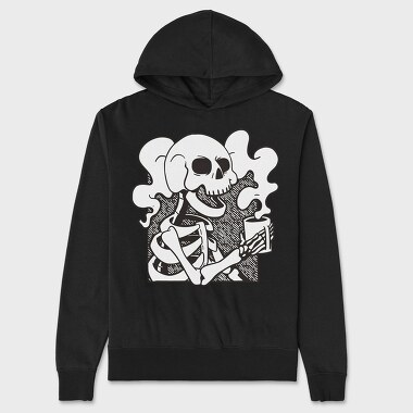 Skeleton Coffee, Hanorac Oversize Barbati (Unisex)