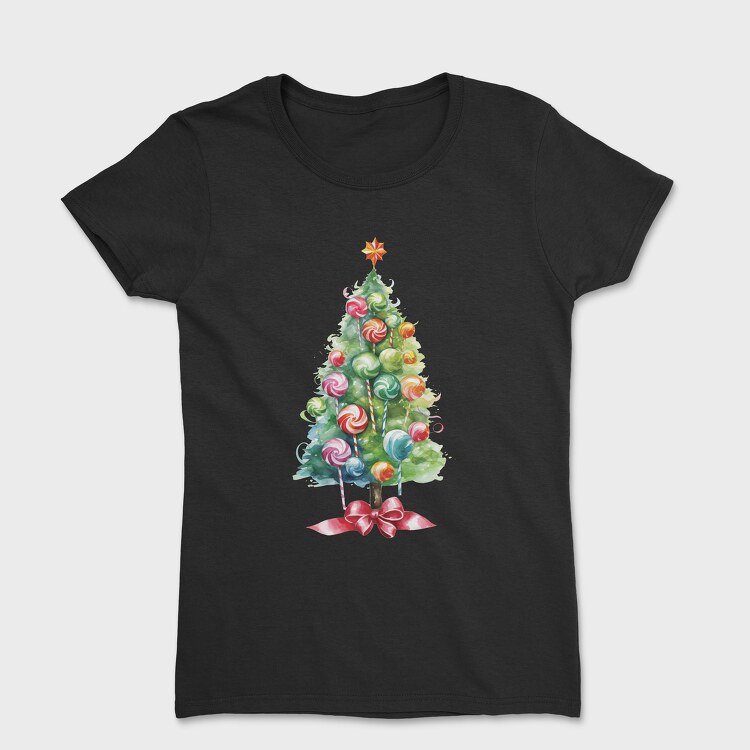 Candy Christmas Tree, Tricou Femei