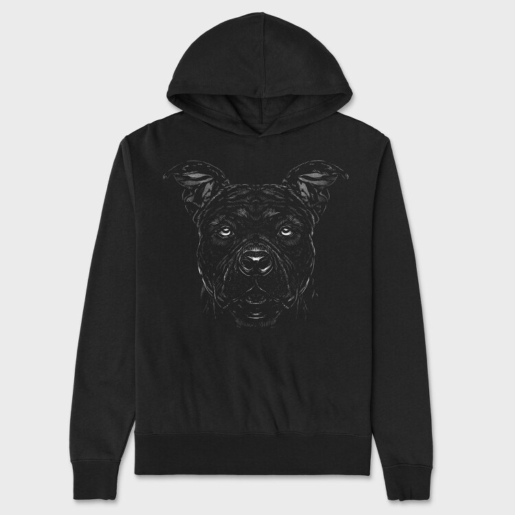 Realistic American Staffordshire, Hanorac Oversize Barbati (Unisex)