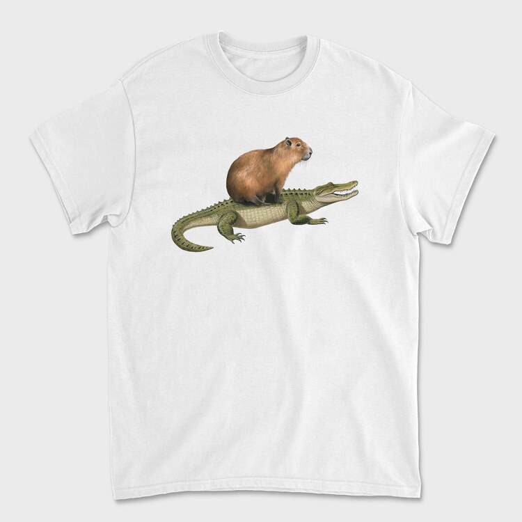 Capybara Crocodile, Tricou Barbati (Unisex)