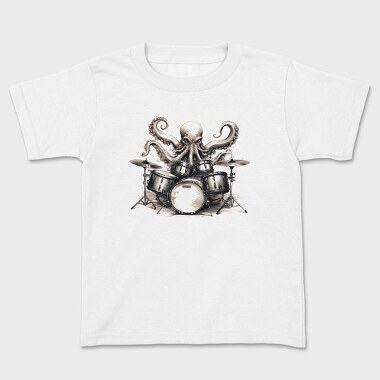 octopus playing drums, Tricou Copii