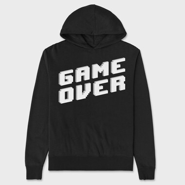 Retro Game Over, Hanorac Oversize Barbati (Unisex)