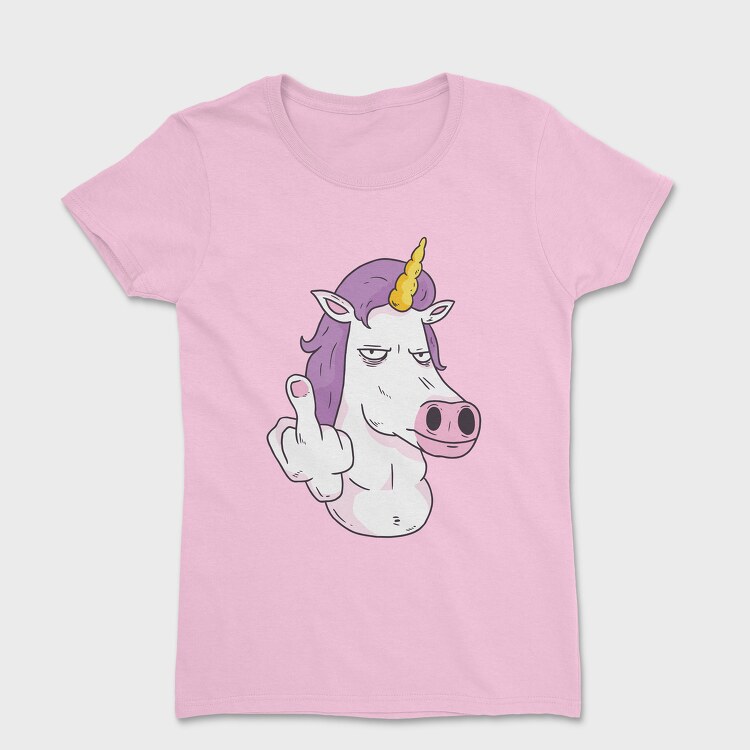 Tricou Femei, Middle Finger Unicorn