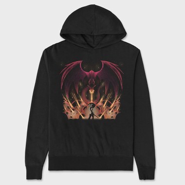 Dragon Warrior Flame, Hanorac Oversize Barbati (Unisex)