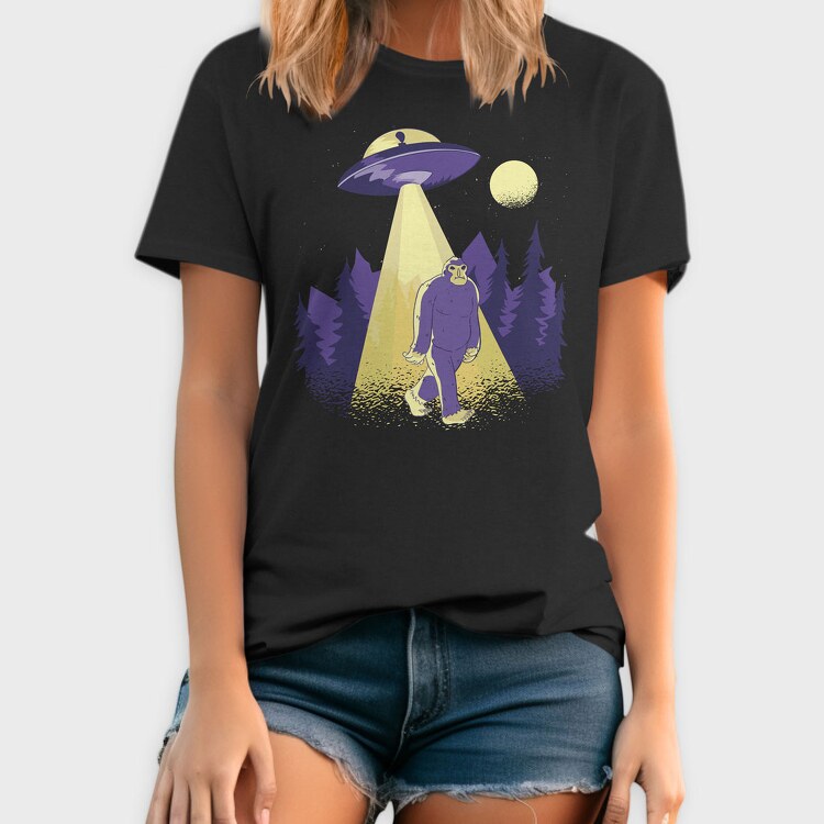Alien Kidnapping Bigfoot, Tricou Barbati (Unisex)