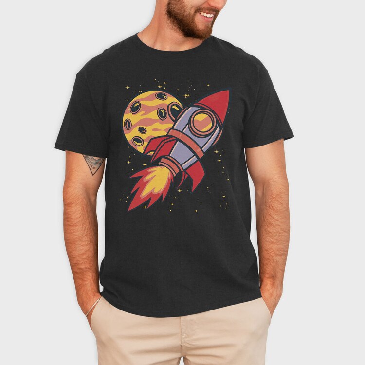 Rocket Planet, Tricou Barbati (Unisex)