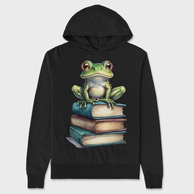 Realistic Frog Books, Hanorac Oversize Barbati (Unisex)