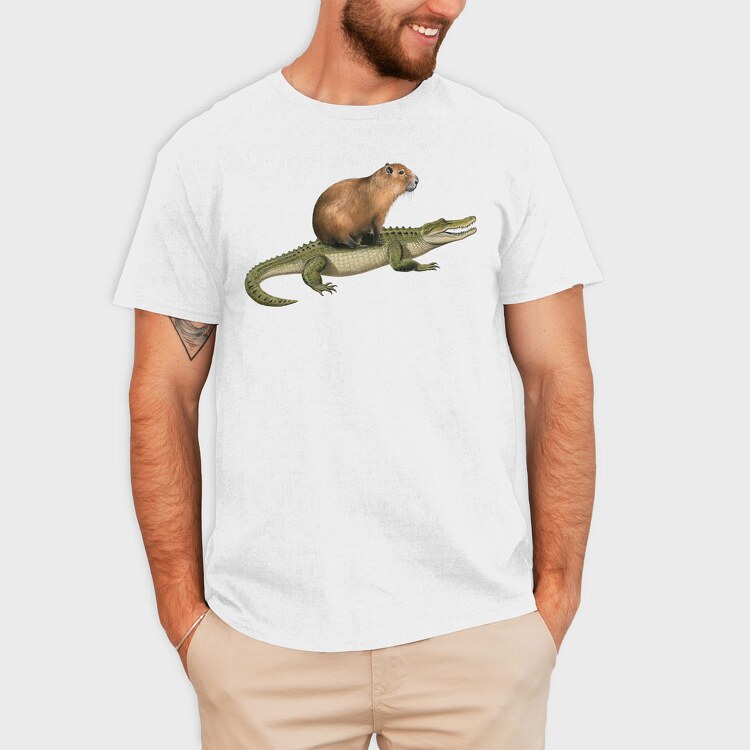 Capybara Crocodile, Tricou Barbati (Unisex)
