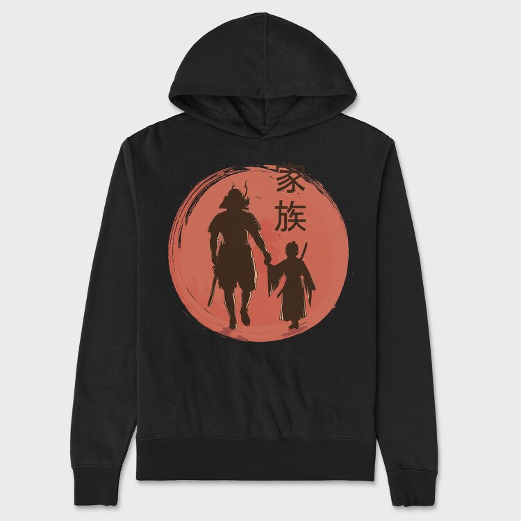 Samurai Father and Son, Hanorac Oversize Barbati (Unisex)