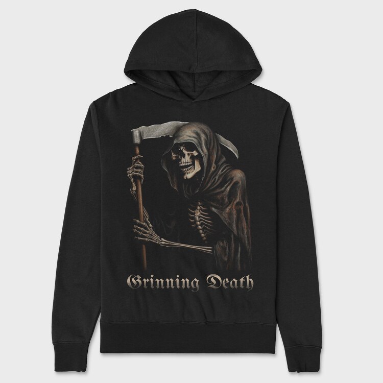 Grinning Death, Hanorac Oversize Barbati (Unisex)