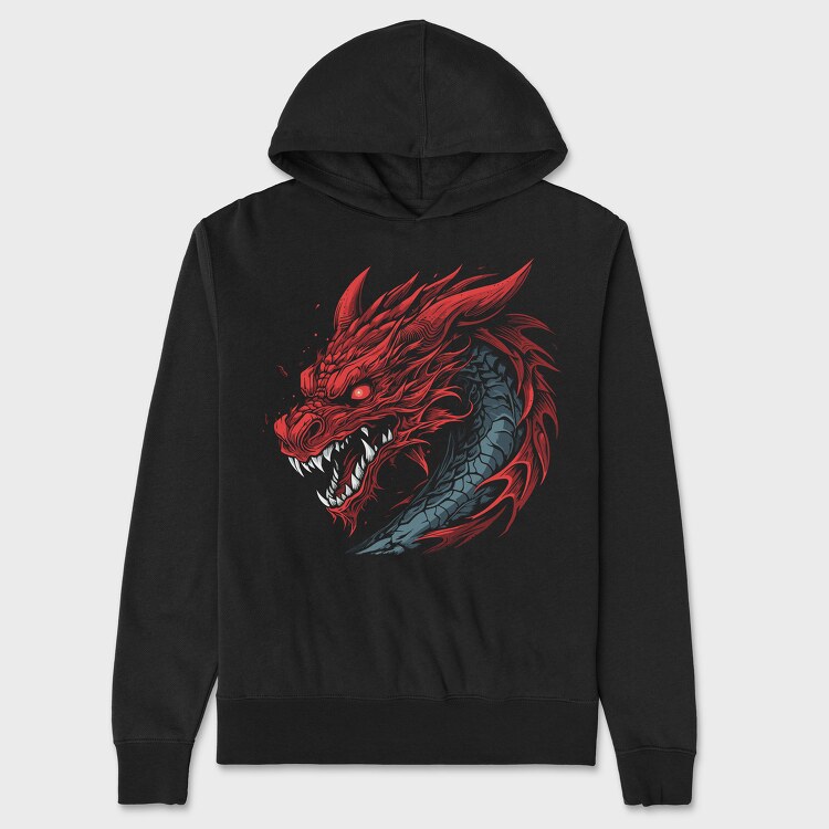 Red Dragon, Hanorac Oversize Barbati (Unisex)