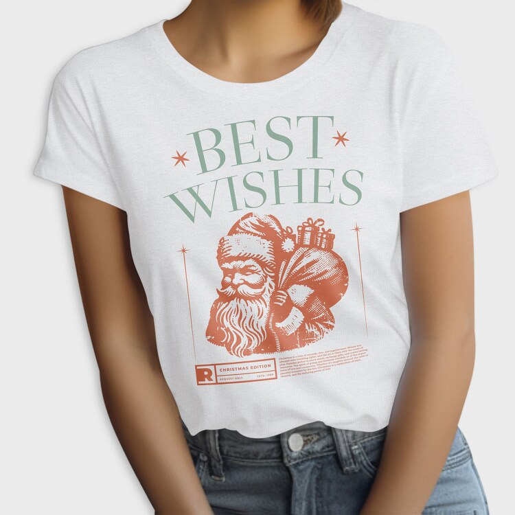 Santa Best Wishes, Tricou Femei