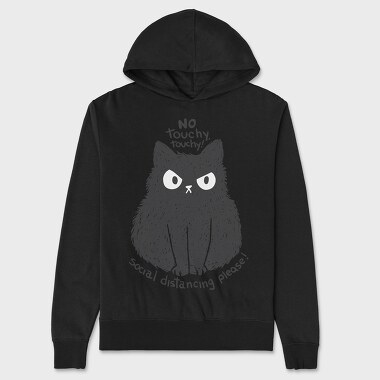 No Touchy Touchy Cat, Hanorac Oversize Barbati (Unisex)