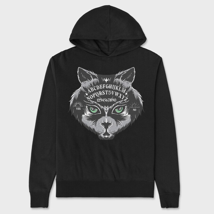 Ouija Cat, Hanorac Oversize Barbati (Unisex)