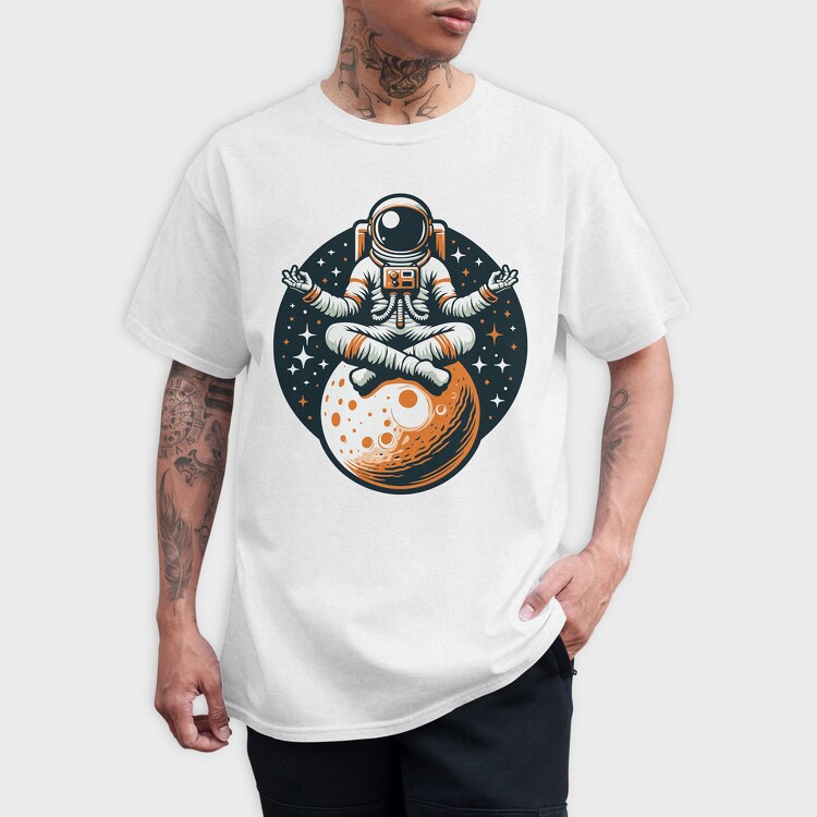 Astronaut Yoga Planet, Tricou Barbati (Unisex)