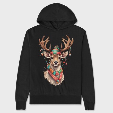 Reindeer Ornaments, Hanorac Oversize Barbati (Unisex)