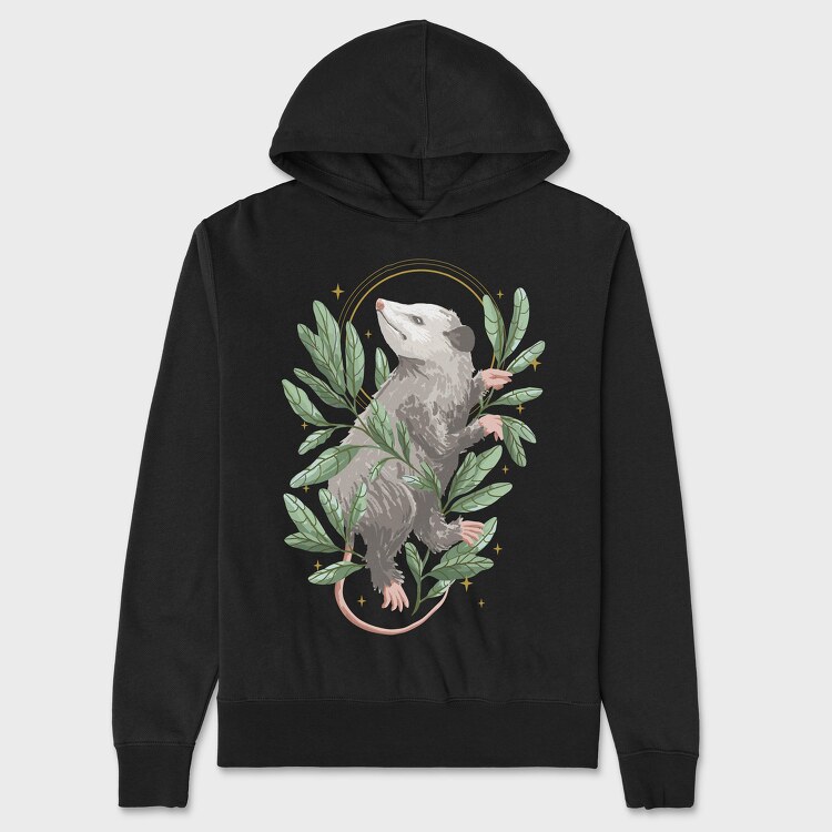 Opossum Mystical, Hanorac Oversize Barbati (Unisex)