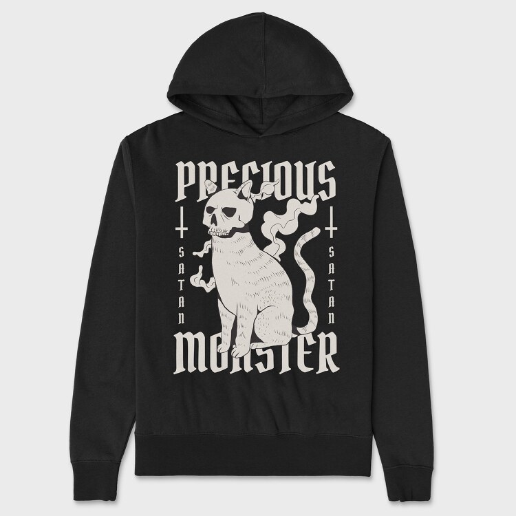 Precious Monster Cat, Hanorac Oversize Barbati (Unisex)