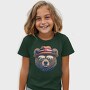 bear face with sunglasses, Tricou Copii