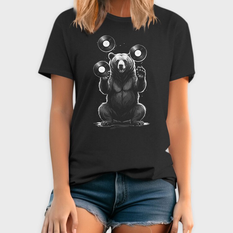 Bear Vinils, Tricou Barbati (Unisex)