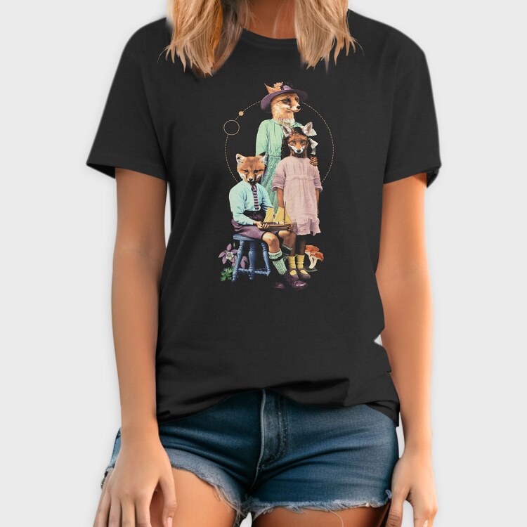 Fox family, Tricou Barbati (Unisex)