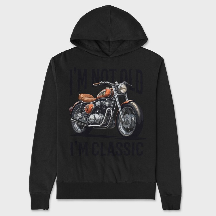 Not Old Classic Motorcycle, Hanorac Oversize Barbati (Unisex)