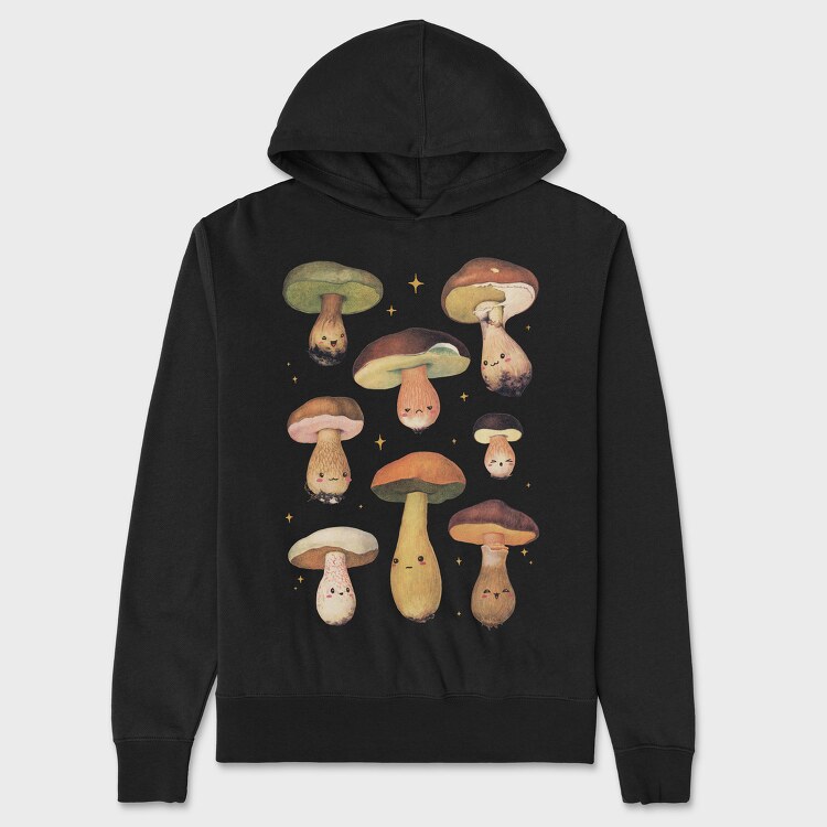 Poster Mushrooms, Hanorac Oversize Barbati (Unisex)