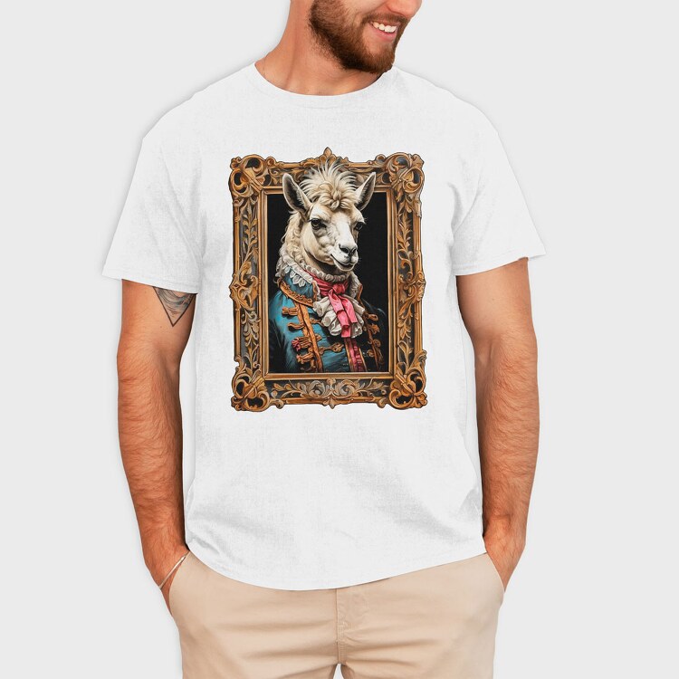 llama mozart, Tricou Barbati (Unisex)