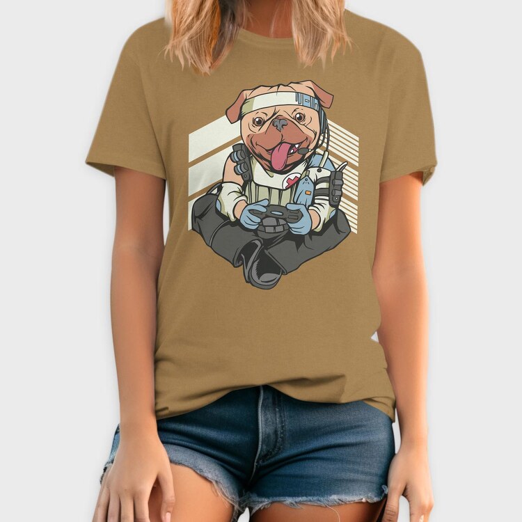 Gamer Pug, Tricou Barbati (Unisex)
