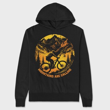 Mountainbike Mountains Are Calling, Hanorac Oversize Barbati (Unisex)