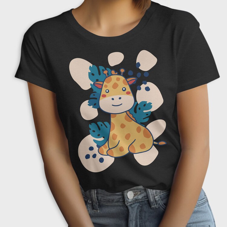 Giraffe Cartoon, Tricou Femei