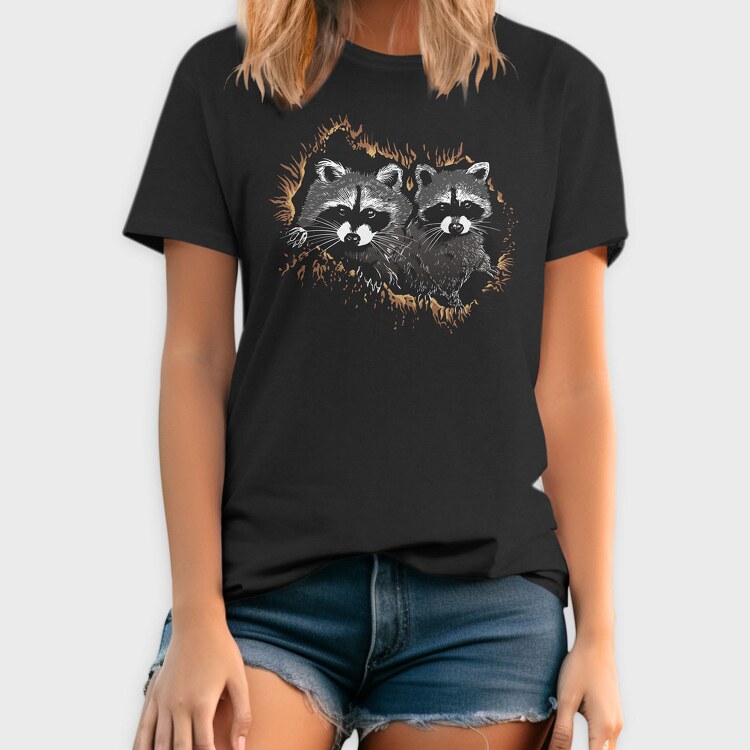 Raccoons Night, Tricou Barbati (Unisex)