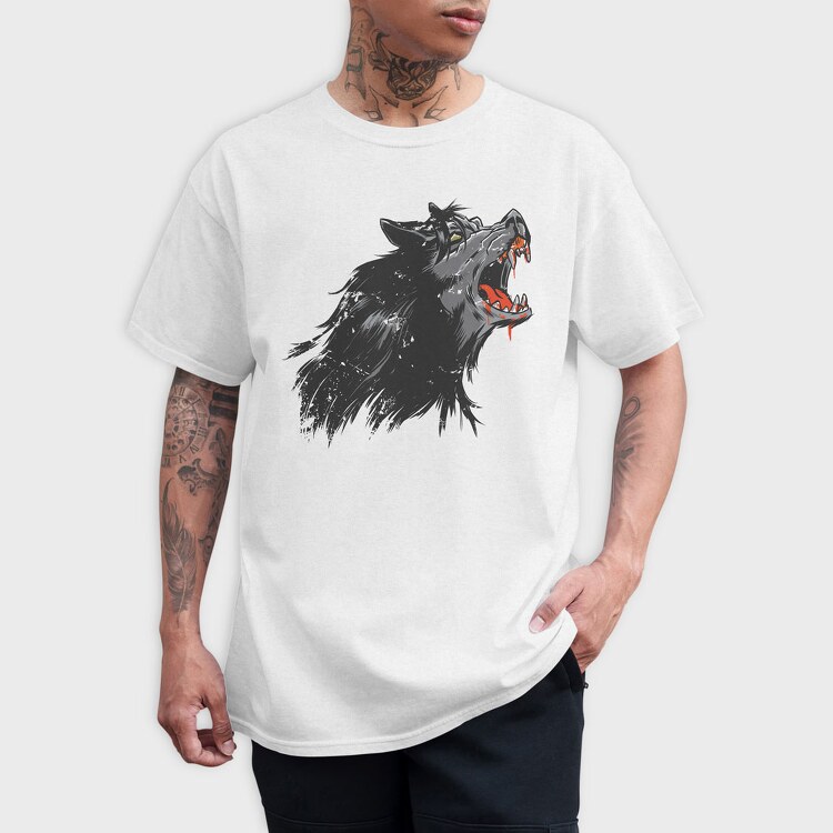 Wolf Cartoon, Tricou Barbati (Unisex)