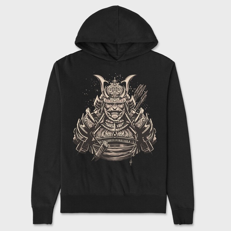 Samurai Warrior Dark, Hanorac Oversize Barbati (Unisex)