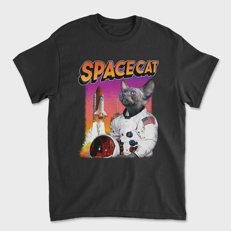 Space Sphynx Cat, Tricou Barbati (Unisex)