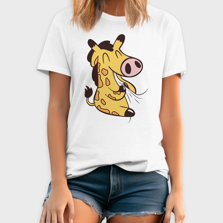 Giraffe Eating, Tricou Barbati (Unisex)