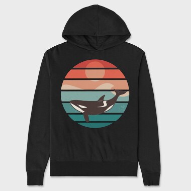 Retro Orca, Hanorac Oversize Barbati (Unisex)