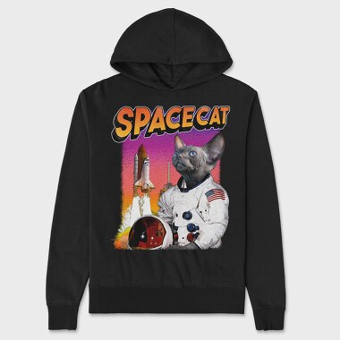 Space Sphynx Cat, Hanorac Oversize Barbati (Unisex)