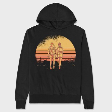 Partner Retro Sunset, Hanorac Oversize Barbati (Unisex)