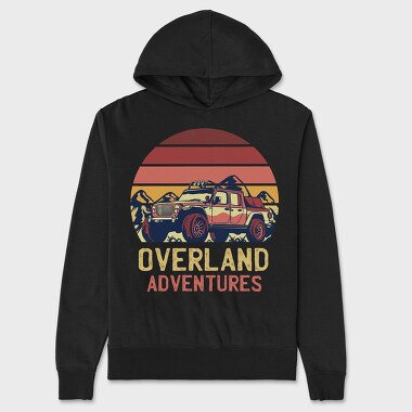 Retro Sunset Overland Adventures, Hanorac Oversize Barbati (Unisex)