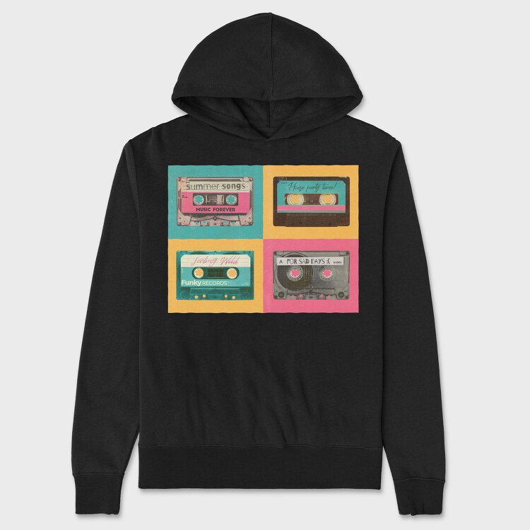 Pastel Cassettes, Hanorac Oversize Barbati (Unisex)