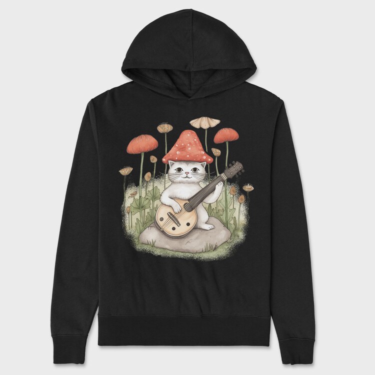 Shroom Hat Cat, Hanorac Oversize Barbati (Unisex)