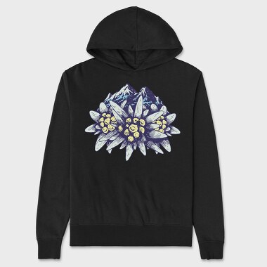 Edelweiss Flower Mountains, Hanorac Oversize Barbati (Unisex)