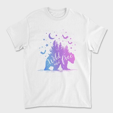 Bear Wild and Free, Tricou Barbati (Unisex)