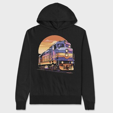 Retro Train, Hanorac Oversize Barbati (Unisex)